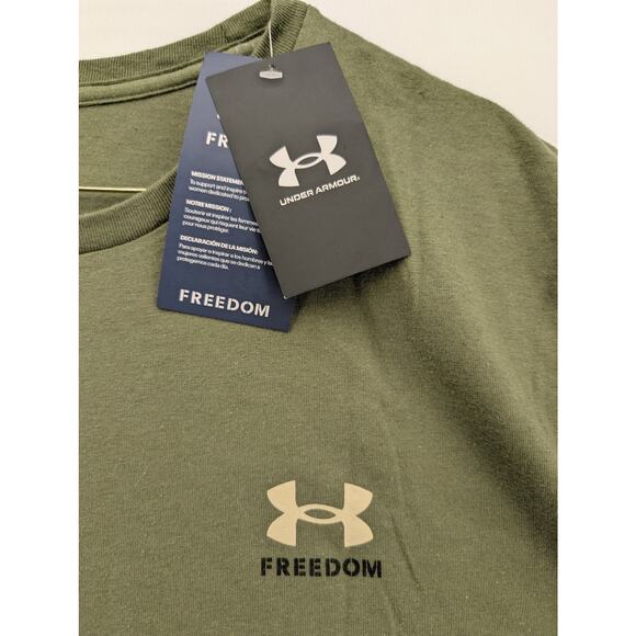 NWT Under Armour Men's UA Freedom Flag T-Shirt in Marine OD Green size XL - Picture 4 of 8